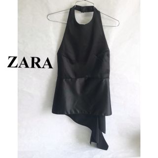 ZARA - タグ付新品未使用★ZARA ホルターネックドレストップスS/ブラック/パーティー