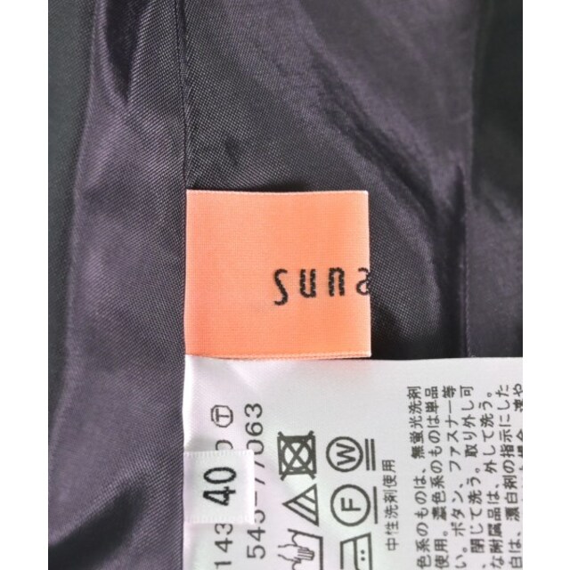 SunaUna(スーナウーナ)のSunaUna スーナウーナ ひざ丈スカート 40(M位) 黒 【古着】【中古】 レディースのスカート(ひざ丈スカート)の商品写真