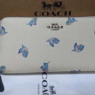 コーチ(COACH)のアウトレットコーチ　長財布　幸せの青い鳥(財布)