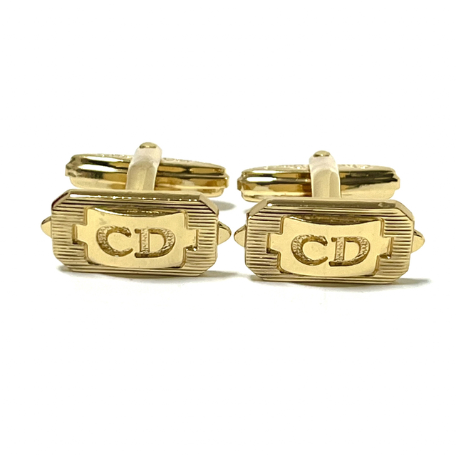 Christian Dior(クリスチャンディオール)の極 美品✨クリスチャンディオール カフリンクス  カフスボタン   ゴールド メンズのファッション小物(カフリンクス)の商品写真