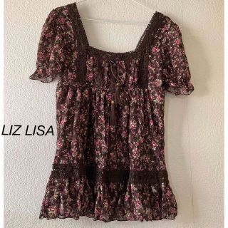 リズリサ(LIZ LISA)の美品　リズリサ　LIZ LISA  チュニック　レース　茶　重ね着(チュニック)