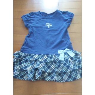 フェリシモ(FELISSIMO)のキッズ　子供服　Ｔシャツワンピース 100サイズ(ワンピース)