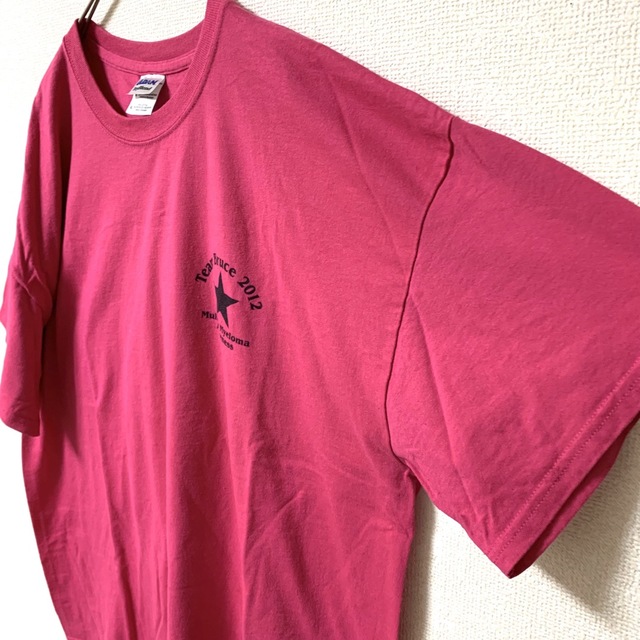 GILDAN(ギルタン)のUS古着 GILDAN ギルダン 半袖Tシャツ ゆるだぼ ヴィンテージ ピンク メンズのトップス(Tシャツ/カットソー(半袖/袖なし))の商品写真