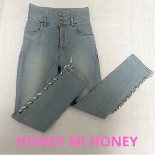 ハニーミーハニー(Honey mi Honey)のHONEY MI HONEY ハニーミーハニー　レースアップデニム　美品(デニム/ジーンズ)