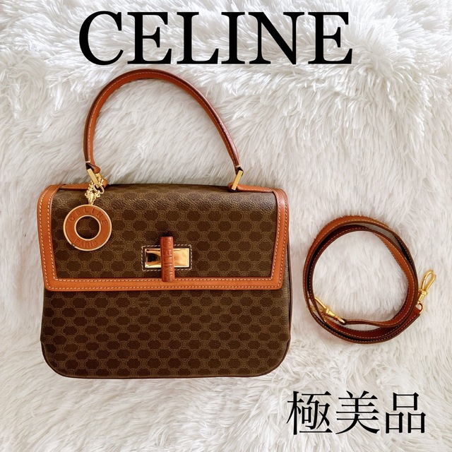 celine - セリーヌ ショルダーバッグ 2way マカダム ターンロックの