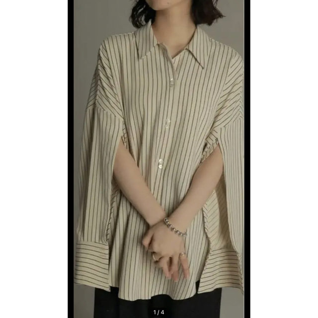 louren slitsleeve over shirt レディースのトップス(シャツ/ブラウス(長袖/七分))の商品写真