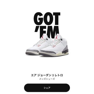 ナイキ(NIKE)の専用　Nike Air Jordan 3 Retro ナイキ　ジョーダン(スニーカー)