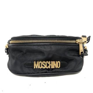 モスキーノ(MOSCHINO)のモスキーノ ウエストポーチ - 黒×ゴールド(ボディバッグ/ウエストポーチ)