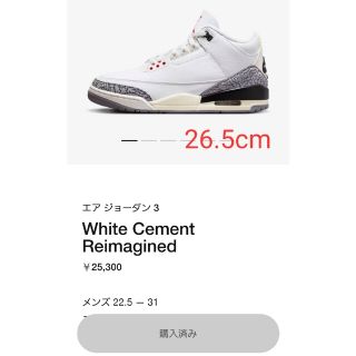 ナイキ(NIKE)のJordan 3 RetroWhite Cement Reimagined(スニーカー)