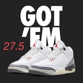 ナイキ(NIKE)のNike Air Jordan 3 Retro "White Cement (スニーカー)