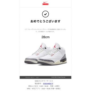 AJ3 エアージョーダン3 ホワイトセメント(スニーカー)