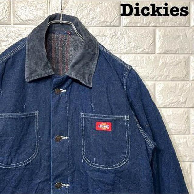 Dickies(ディッキーズ)の刺繡ロゴ★ディッキーズDickies デニムジャケット カバーオール ゆるだぼ メンズのジャケット/アウター(ブルゾン)の商品写真