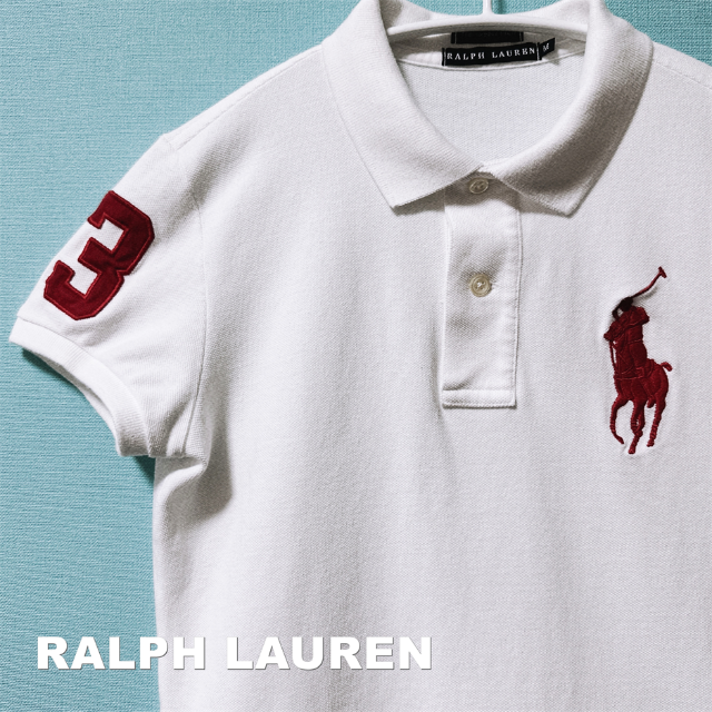 Ralph Lauren(ラルフローレン)の【RALPH LAUREN】ラルフローレン ビックポニー 刺繍ロゴ ポロシャツ レディースのトップス(ポロシャツ)の商品写真