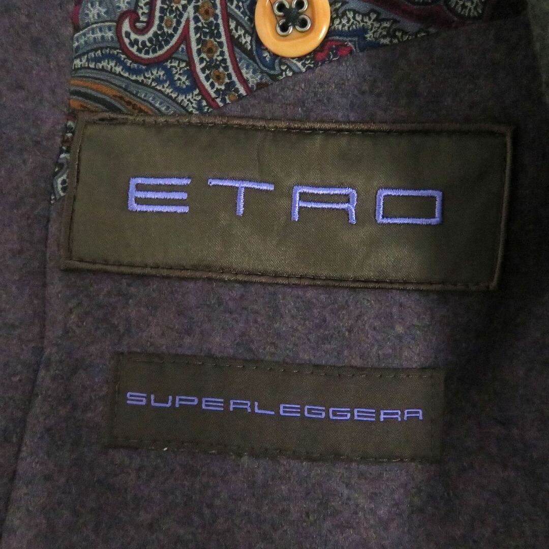 ETRO - 美品□ETRO/エトロ ウール×カシミヤ 裏ペイズリー柄 シルク100