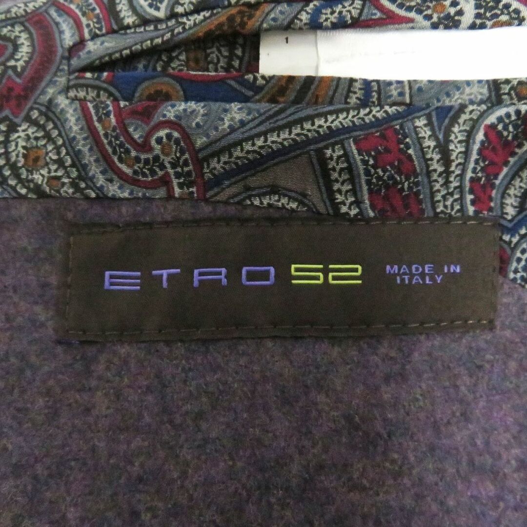 ETRO - 美品□ETRO/エトロ ウール×カシミヤ 裏ペイズリー柄 シルク100