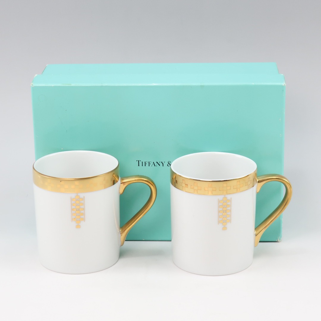 【TIFFANY&Co.】ティファニー インペリアル マグカップ×2 ポーセリン ゴールド _ 食器