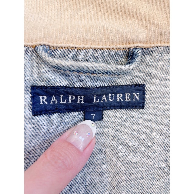 POLO RALPH LAUREN(ポロラルフローレン)のレア/RalphLaurent Gジャン/7/ダメージ加工/未着用 レディースのジャケット/アウター(Gジャン/デニムジャケット)の商品写真