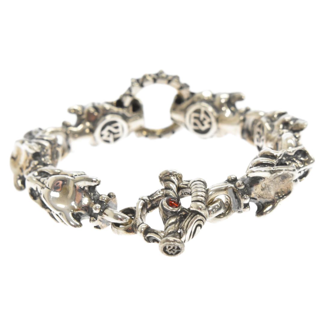 Travis Walker トラヴィスワーカー FACE-TO-FACE GARGOYLE BRACELET WITH T-BAR CZ ガーゴイル ブレスレット シルバー 6LINK 1