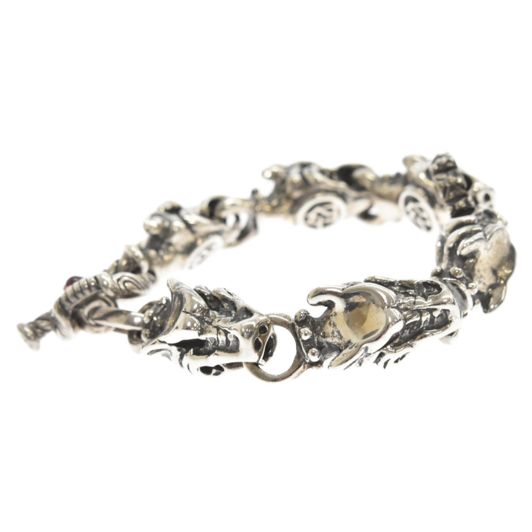 Travis Walker トラヴィスワーカー FACE-TO-FACE GARGOYLE BRACELET WITH T-BAR CZ ガーゴイル ブレスレット シルバー 6LINK 2