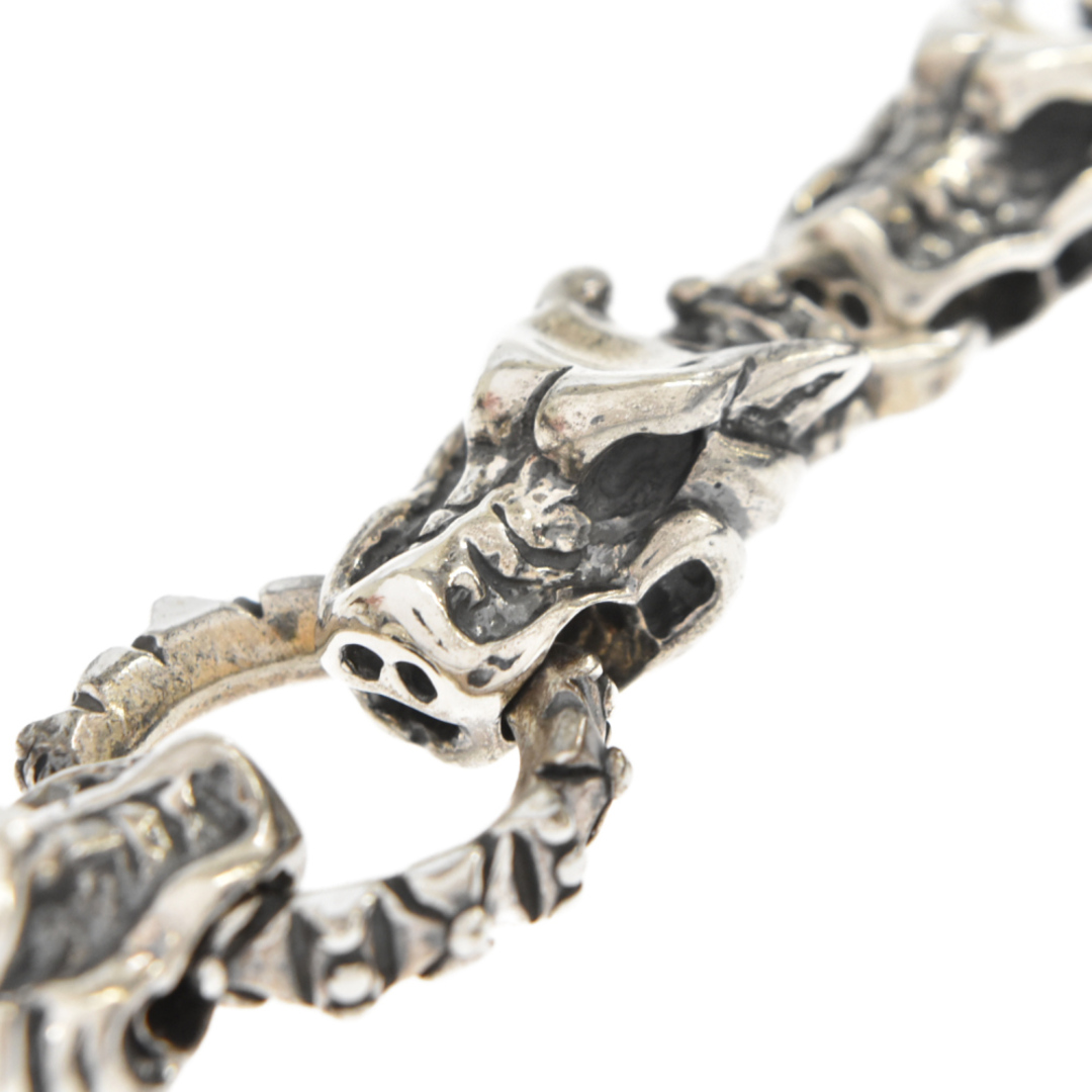 Travis Walker トラヴィスワーカー FACE-TO-FACE GARGOYLE BRACELET WITH T-BAR CZ ガーゴイル ブレスレット シルバー 6LINK 3