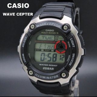 カシオ(CASIO)のCASIO カシオ WAVE ceptor  デジタル 電波 腕時計(腕時計(デジタル))