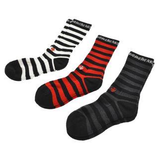 新品 クロムハーツ ボーダーソックス 3 Pack M-