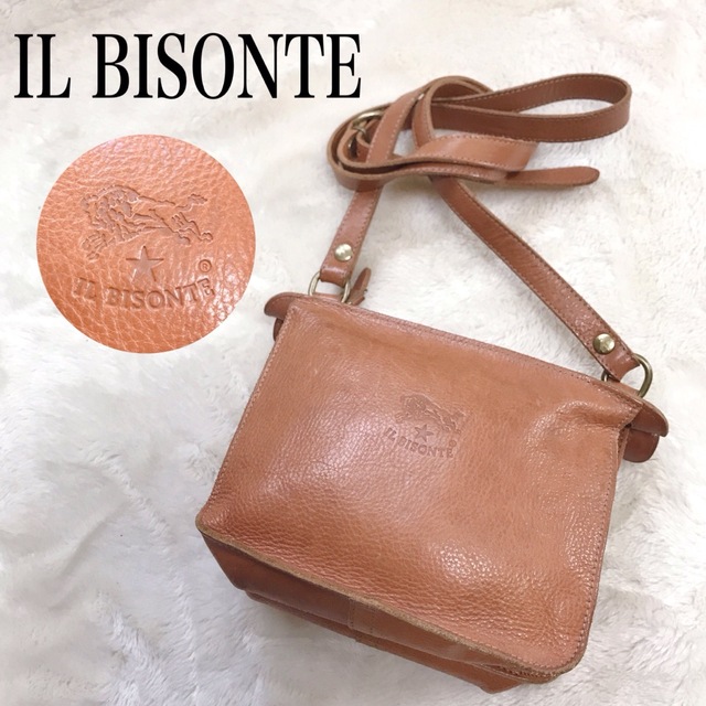 12AE23 IL BISONTE イルビゾンテ ショルダーバッグ キャメル