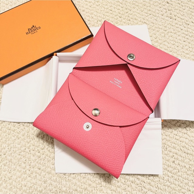 新品 HERMES エルメス カルヴィデュオ ピンク-
