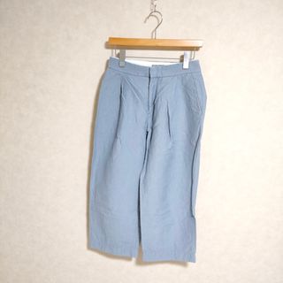 マーガレットハウエル(MARGARET HOWELL)のMARGARET HOWELL LINEN COTTON リネンコットンタック 578-9143010 サイズ2 パンツ ライトブルー レディース マーガレットハウエル【中古】3-0426M△(その他)