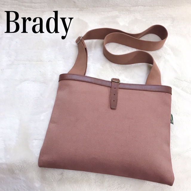 大きな取引 美品 BRADY ショルダーバッグ ブラウン サコッシュ キャンバス 薄型