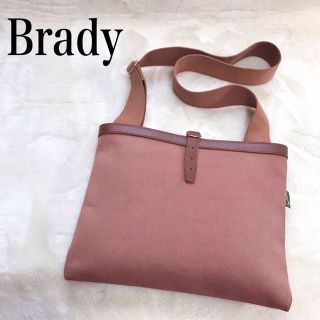 ブレディ(Brady)の美品 BRADY ショルダーバッグ ブラウン サコッシュ キャンバス 薄型(ショルダーバッグ)