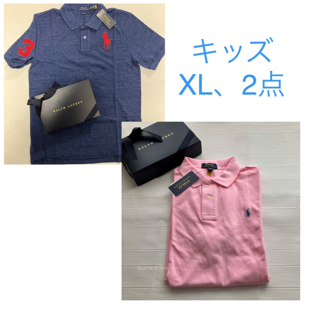Ralph Lauren(ラルフローレン)の専用2点　キッズX L ピンク　ヘザーブルー メンズのトップス(Tシャツ/カットソー(半袖/袖なし))の商品写真