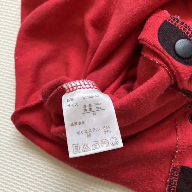 KINDER MINIてんとう虫ロンパース（70サイズ） キッズ/ベビー/マタニティのベビー服(~85cm)(ロンパース)の商品写真