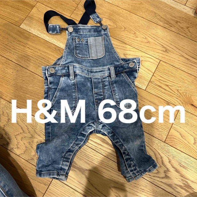 H&M(エイチアンドエム)のH&M デニムサロペット ベビー服 キッズ/ベビー/マタニティのベビー服(~85cm)(ロンパース)の商品写真