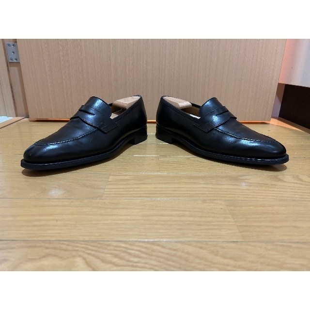 Crockett&Jones(クロケットアンドジョーンズ)のCrockett&Jones クロケット＆ジョーンズ コインローファー 6E 黒 メンズの靴/シューズ(ドレス/ビジネス)の商品写真