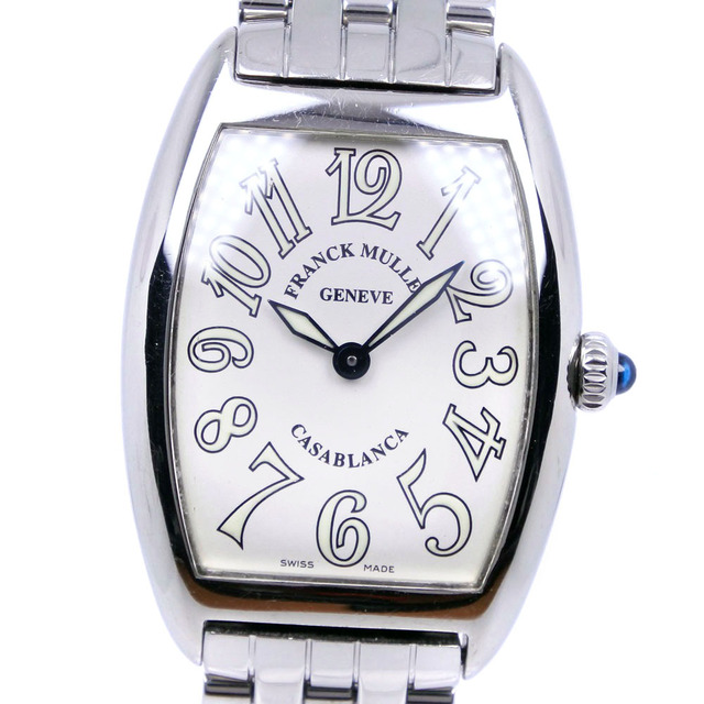【FRANCK MULLER】フランクミュラー カサブランカ 1752QZ ステンレススチール クオーツ アナログ表示 レディース 白文字盤 腕時計
