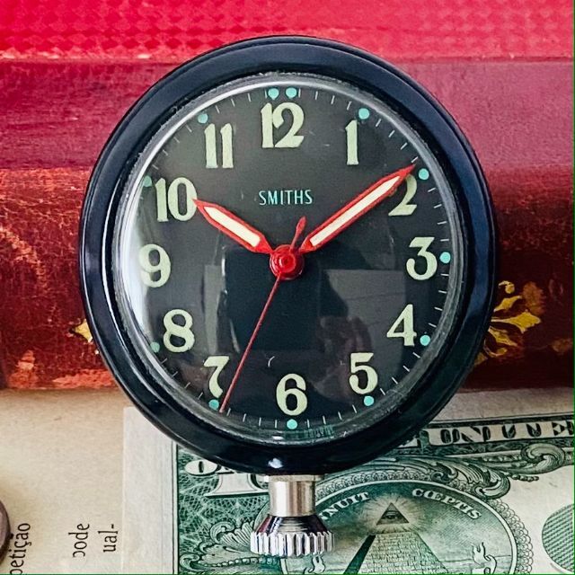 【高級懐中時計】美品 スミス 黒 51mm 1960年代 モーターウォッチ