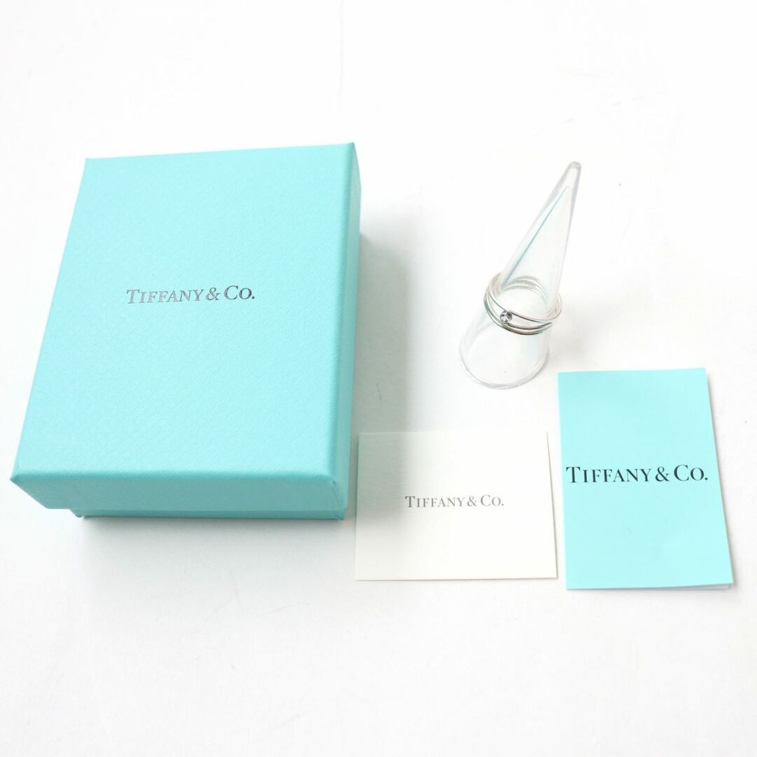 Tiffany & Co.(ティファニー)の美品☆ティファニー エルサペレッティ ウェーブ 3ロウ SV925×1Pアクアマリン シルバー×ライトブルー リング/指輪 16号 箱付き 総重量2.2g レディースのアクセサリー(リング(指輪))の商品写真