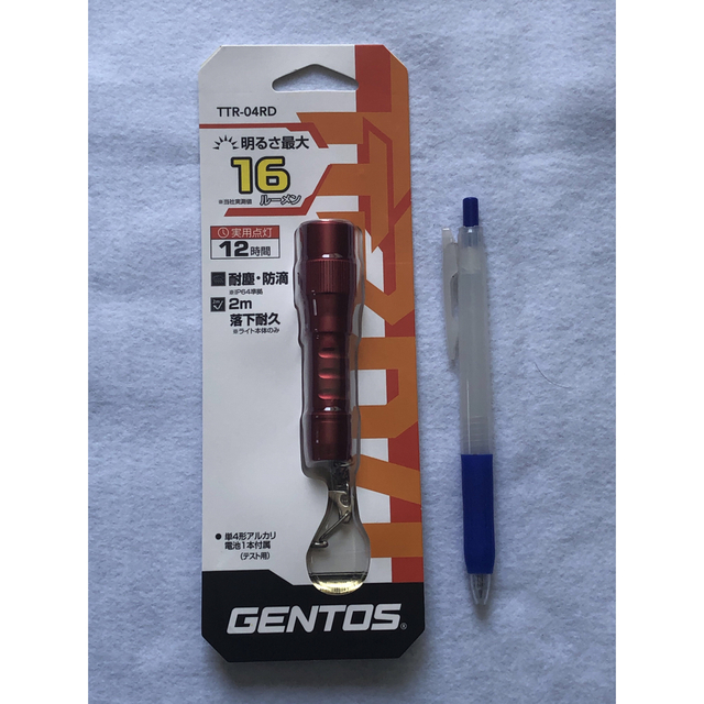 GENTOS(ジェントス)のGENTOS(ジェントス) LED 懐中電灯 16ルーメン TTR-04RD スポーツ/アウトドアのアウトドア(ライト/ランタン)の商品写真