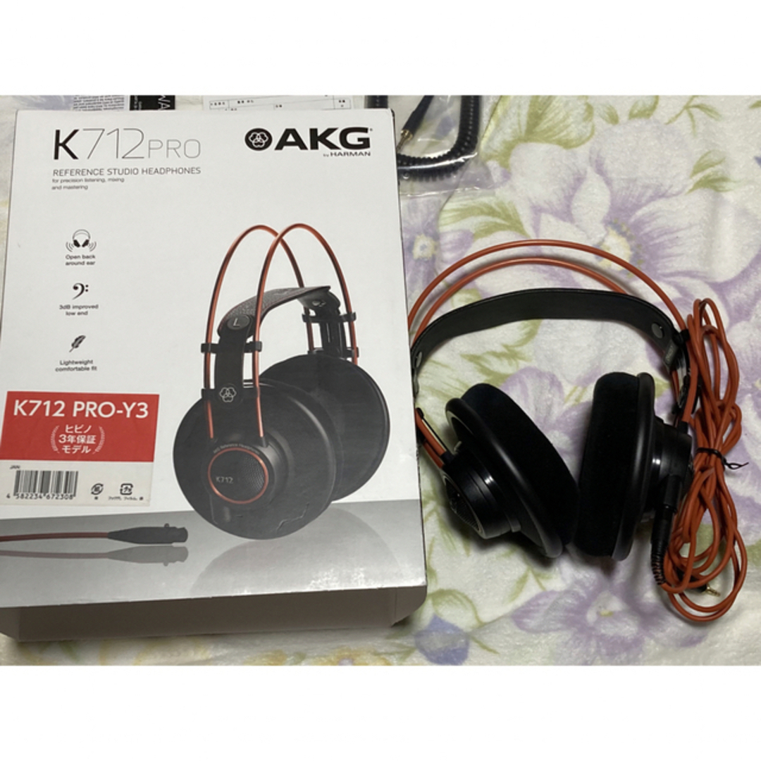 AKG K712 PRO-Y3  2025年4月22日まで保証あり。 スマホ/家電/カメラのオーディオ機器(ヘッドフォン/イヤフォン)の商品写真