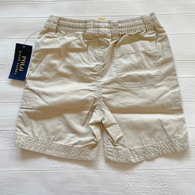 Ralph Lauren(ラルフローレン)の7t130cm サンドベージュ　ツイルショートパンツ　ワンポイント紺ポニー キッズ/ベビー/マタニティのキッズ服男の子用(90cm~)(パンツ/スパッツ)の商品写真