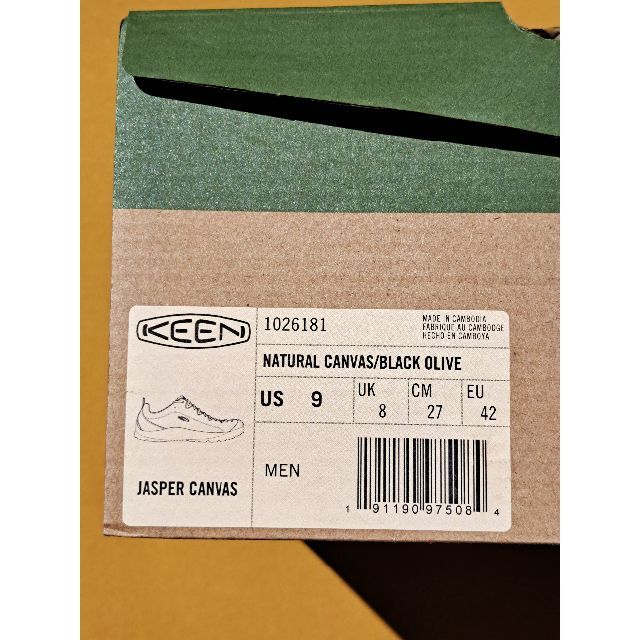 KEEN(キーン)のKEEN キーン JASPER CANVAS US9 NAT  メンズの靴/シューズ(スニーカー)の商品写真