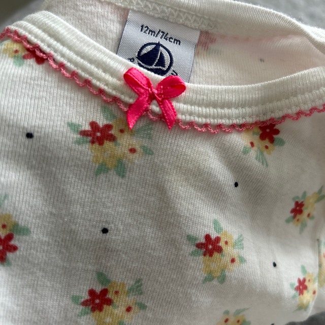 PETIT BATEAU(プチバトー)の70〜80 プチバトー　ロンパース キッズ/ベビー/マタニティのベビー服(~85cm)(肌着/下着)の商品写真