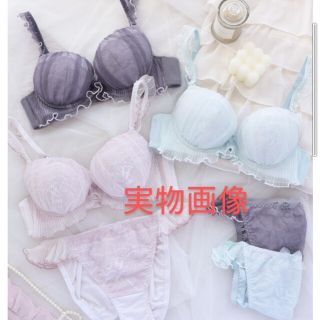 新品Iまでドットチュールブラジャーショーツセット(ブラ&ショーツセット)