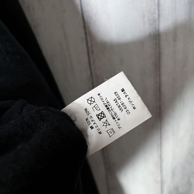即完売 XL】ポヴァール 刺繍 2トーンロゴ ハーフジップ スウェット 黒 
