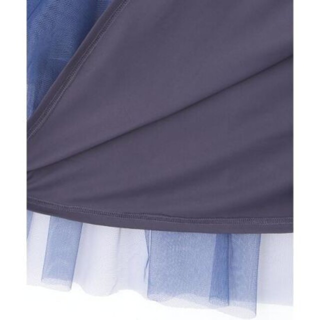 JILL by JILLSTUART(ジルバイジルスチュアート)のティアードチュールスカート　ブルー レディースのスカート(ロングスカート)の商品写真