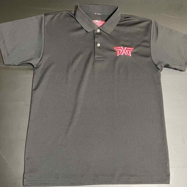 PXG刺繍　ポロシャツ　ブラック ピンク スポーツ/アウトドアのゴルフ(ウエア)の商品写真