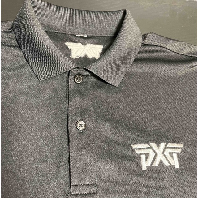 PXG刺繍　ポロシャツ　ブラック　ホワイト スポーツ/アウトドアのゴルフ(ウエア)の商品写真