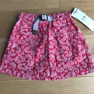 新品　ペイズリー　赤　スカート　100(スカート)