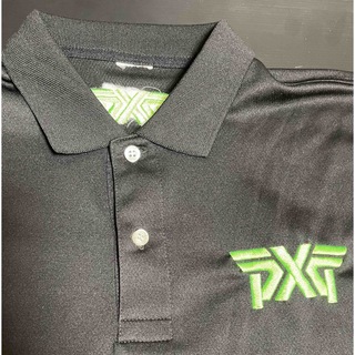 PXG刺繍　ポロシャツ　ブラック　グリーン(ウエア)
